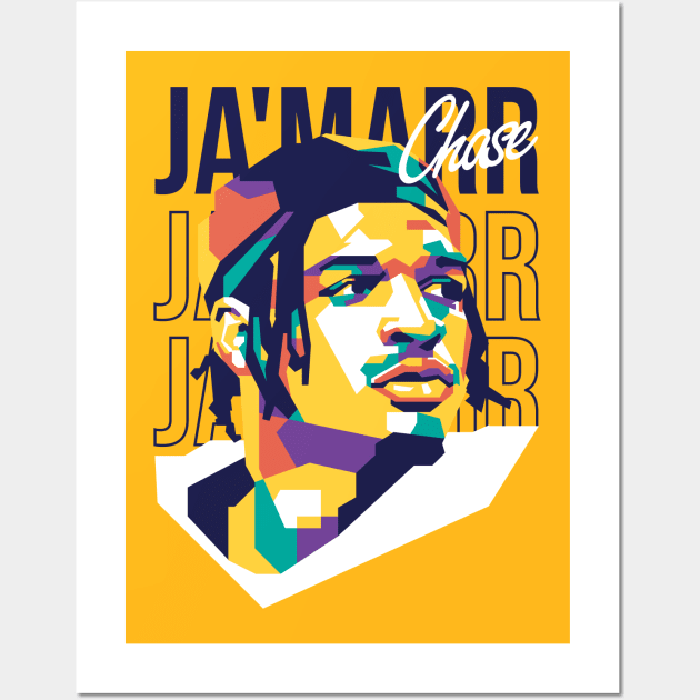 Ja'marr Chase on WPAP art 2 Wall Art by pentaShop